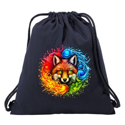 Elemental Seasons Fox Drawstring Bag