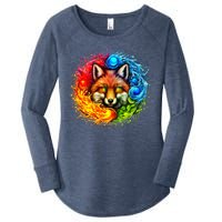 Elemental Seasons Fox Women's Perfect Tri Tunic Long Sleeve Shirt