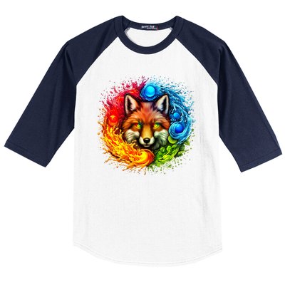 Elemental Seasons Fox Baseball Sleeve Shirt