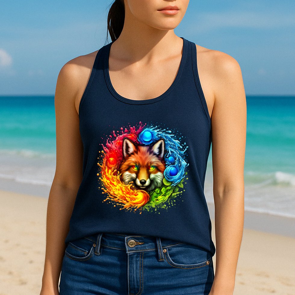 Elemental Seasons Fox Womens Tank Top