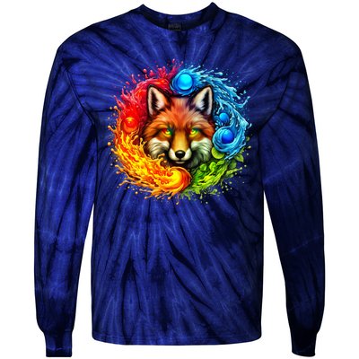 Elemental Seasons Fox Tie-Dye Long Sleeve Shirt