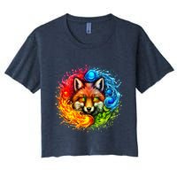 Elemental Seasons Fox Women's Crop Top Tee
