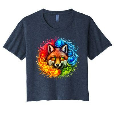 Elemental Seasons Fox Women's Crop Top Tee