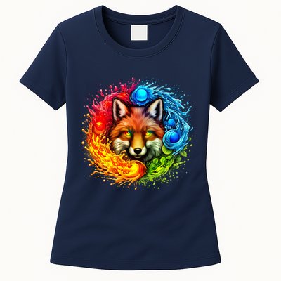Elemental Seasons Fox Womens T-Shirt