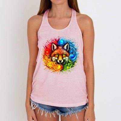 Elemental Seasons Fox Women's Knotted Racerback Tank