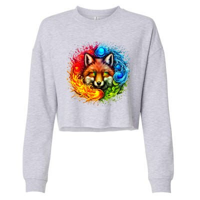 Elemental Seasons Fox Cropped Pullover Crew