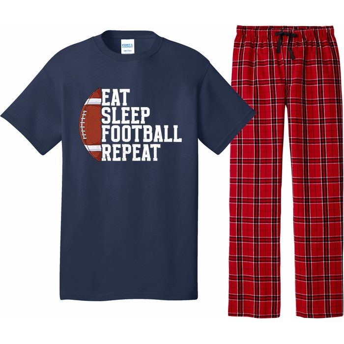 Eat Sleep Football Repeat Football Player Football Pajama Set