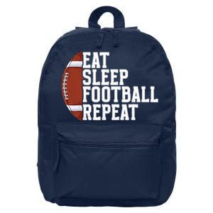 Eat Sleep Football Repeat Football Player Football 16 in Basic Backpack