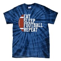 Eat Sleep Football Repeat Football Player Football Tie-Dye T-Shirt