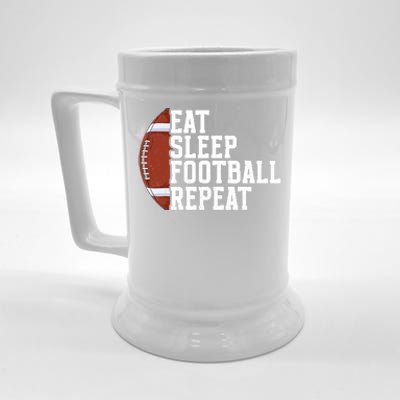 Eat Sleep Football Repeat Football Player Football Beer Stein