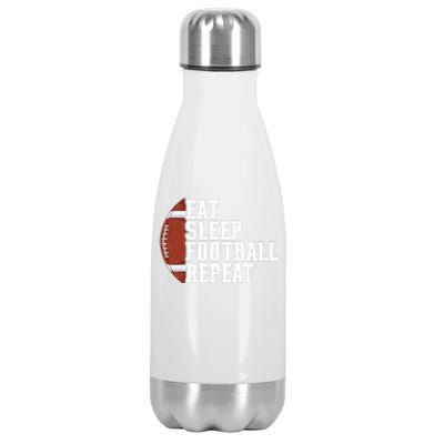 Eat Sleep Football Repeat Football Player Football Stainless Steel Insulated Water Bottle