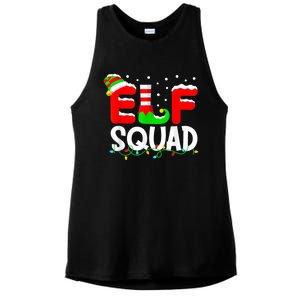 Elf Squad Funny Group Family Matching Christmas Pajamas Xmas Gift Ladies PosiCharge Tri-Blend Wicking Tank