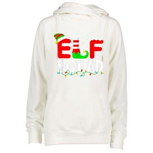 Elf Squad Funny Group Family Matching Christmas Pajamas Xmas Gift Womens Funnel Neck Pullover Hood