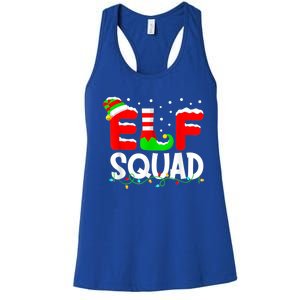 Elf Squad Funny Group Family Matching Christmas Pajamas Xmas Gift Women's Racerback Tank