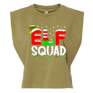 Elf Squad Funny Group Family Matching Christmas Pajamas Xmas Gift Garment-Dyed Women's Muscle Tee