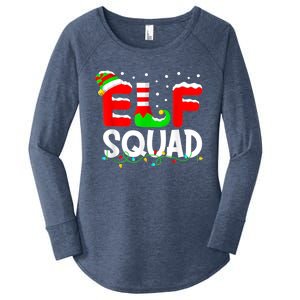 Elf Squad Funny Group Family Matching Christmas Pajamas Xmas Gift Women's Perfect Tri Tunic Long Sleeve Shirt