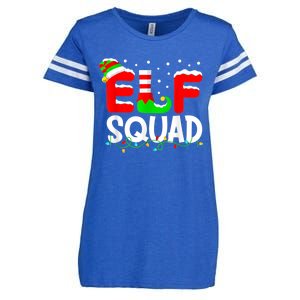 Elf Squad Funny Group Family Matching Christmas Pajamas Xmas Gift Enza Ladies Jersey Football T-Shirt