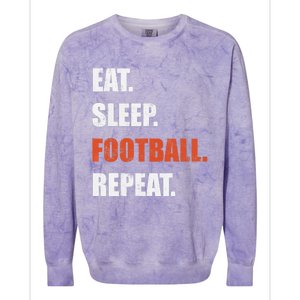 Eat Sleep Football Repeat Colorblast Crewneck Sweatshirt