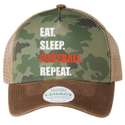 Eat Sleep Football Repeat Legacy Tie Dye Trucker Hat