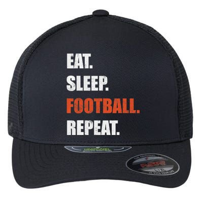 Eat Sleep Football Repeat Flexfit Unipanel Trucker Cap