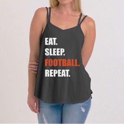 Eat Sleep Football Repeat Women's Strappy Tank