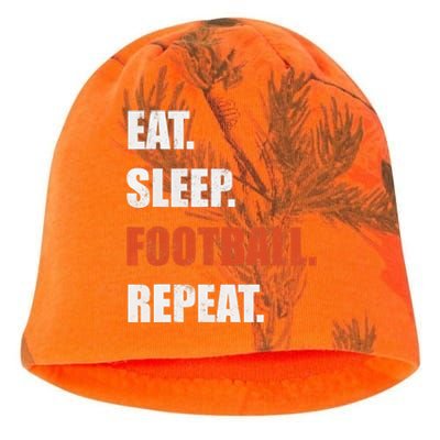 Eat Sleep Football Repeat Kati - Camo Knit Beanie