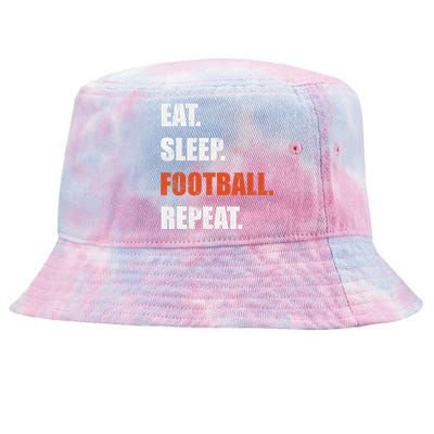 Eat Sleep Football Repeat Tie-Dyed Bucket Hat