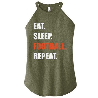 Eat Sleep Football Repeat Women's Perfect Tri Rocker Tank