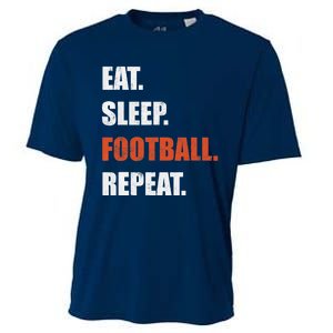 Eat Sleep Football Repeat Cooling Performance Crew T-Shirt