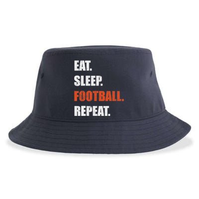 Eat Sleep Football Repeat Sustainable Bucket Hat