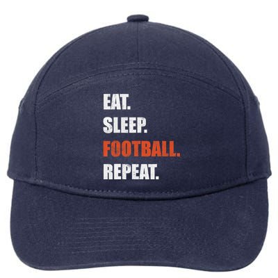 Eat Sleep Football Repeat 7-Panel Snapback Hat