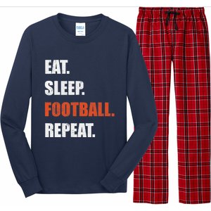 Eat Sleep Football Repeat Long Sleeve Pajama Set