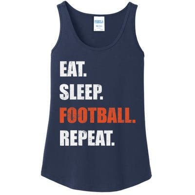 Eat Sleep Football Repeat Ladies Essential Tank