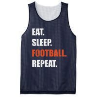 Eat Sleep Football Repeat Mesh Reversible Basketball Jersey Tank