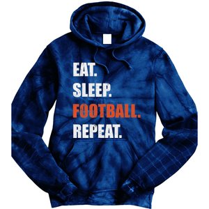 Eat Sleep Football Repeat Tie Dye Hoodie