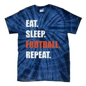 Eat Sleep Football Repeat Tie-Dye T-Shirt