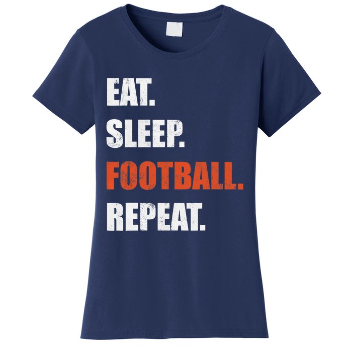 Eat Sleep Football Repeat Women's T-Shirt