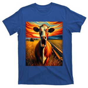 Expressionist Scream For Cow Lovers | Artistic Cow T-Shirt