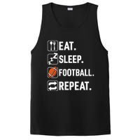 Eat Sleep Football Repeat Funny Football Player Coach Team PosiCharge Competitor Tank