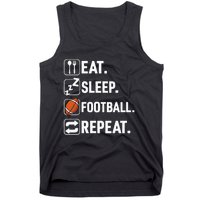 Eat Sleep Football Repeat Funny Football Player Coach Team Tank Top