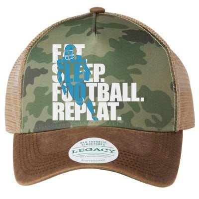 Eat Sleep Football Repeat Sports Gift Legacy Tie Dye Trucker Hat