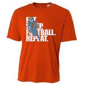 Eat Sleep Football Repeat Sports Gift Cooling Performance Crew T-Shirt