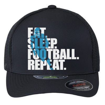 Eat Sleep Football Repeat Sports Gift Flexfit Unipanel Trucker Cap