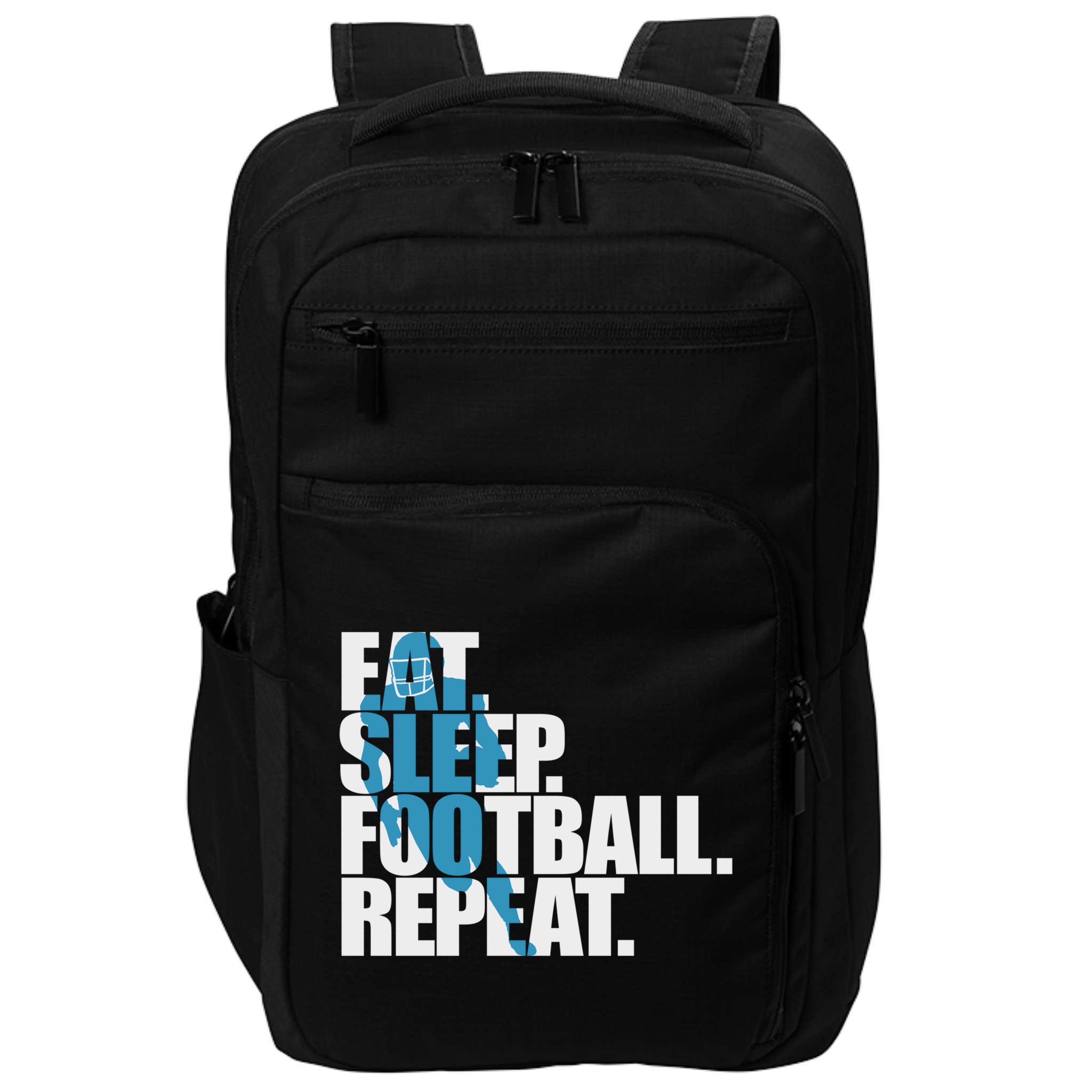 Eat Sleep Football Repeat Sports Gift Impact Tech Backpack