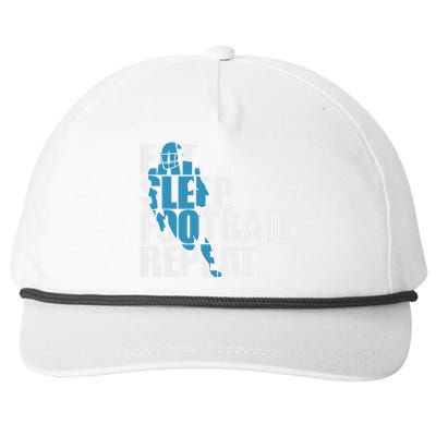 Eat Sleep Football Repeat Sports Gift Snapback Five-Panel Rope Hat