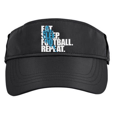 Eat Sleep Football Repeat Sports Gift Adult Drive Performance Visor