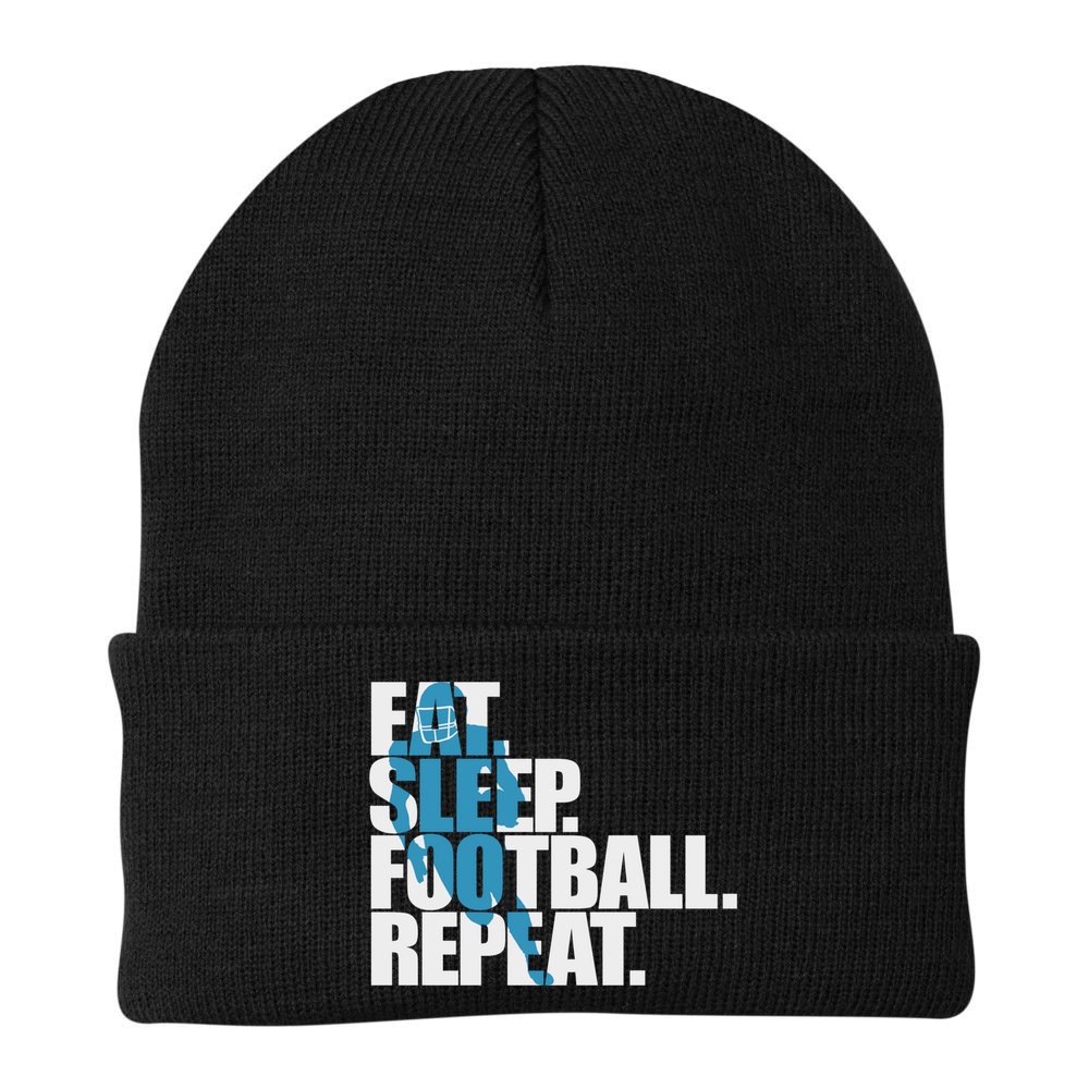Eat Sleep Football Repeat Sports Gift Beanie