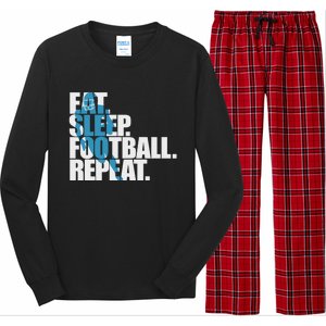 Eat Sleep Football Repeat Sports Gift Long Sleeve Pajama Set