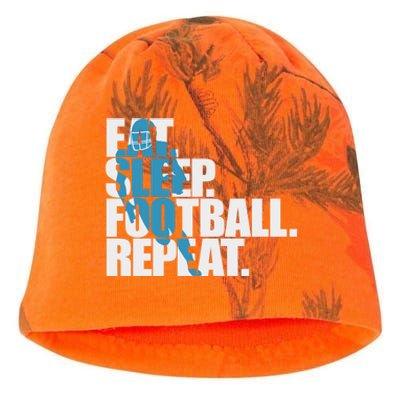 Eat Sleep Football Repeat Sports Gift Kati - Camo Knit Beanie