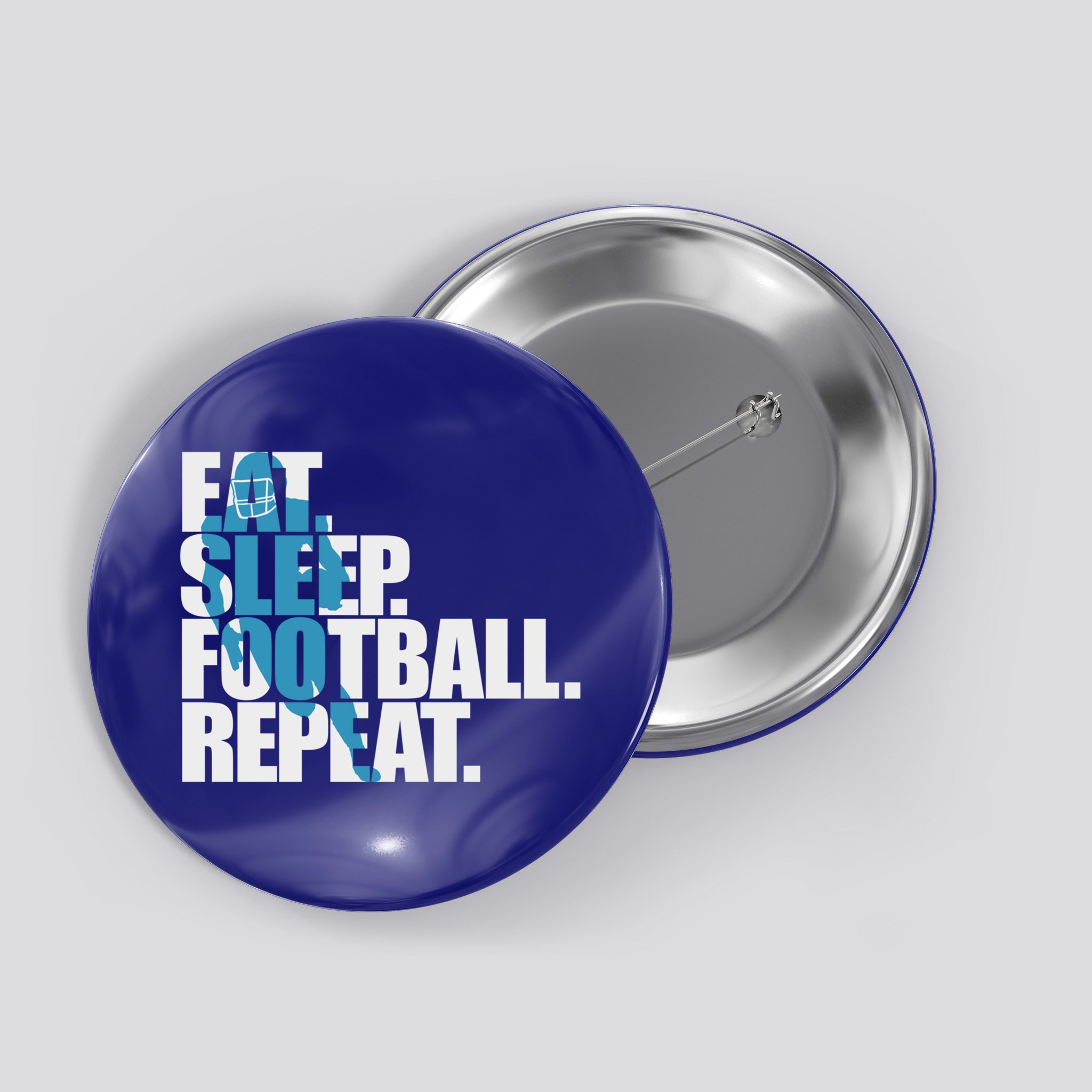 Eat Sleep Football Repeat Sports Gift Button